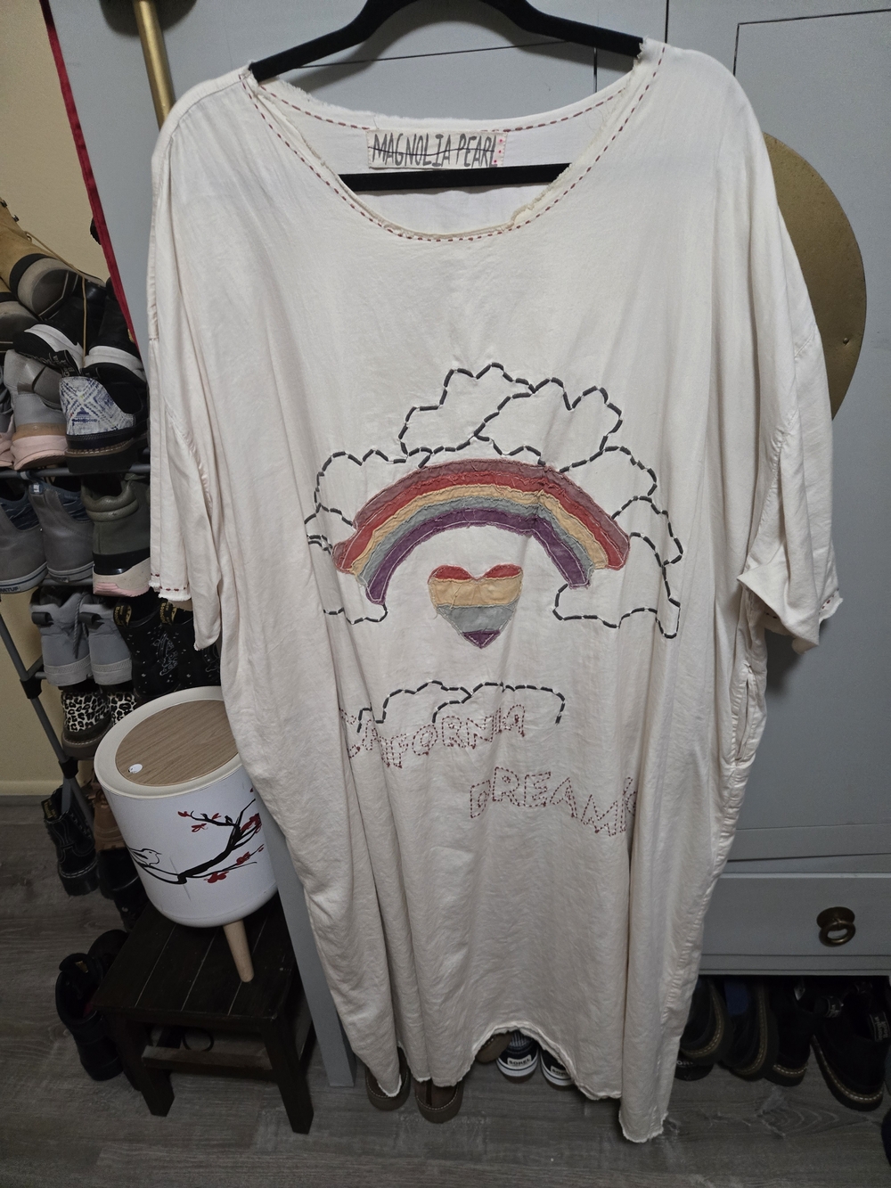 Magnolia Pearl Cream Rainbow Heart Tunic
